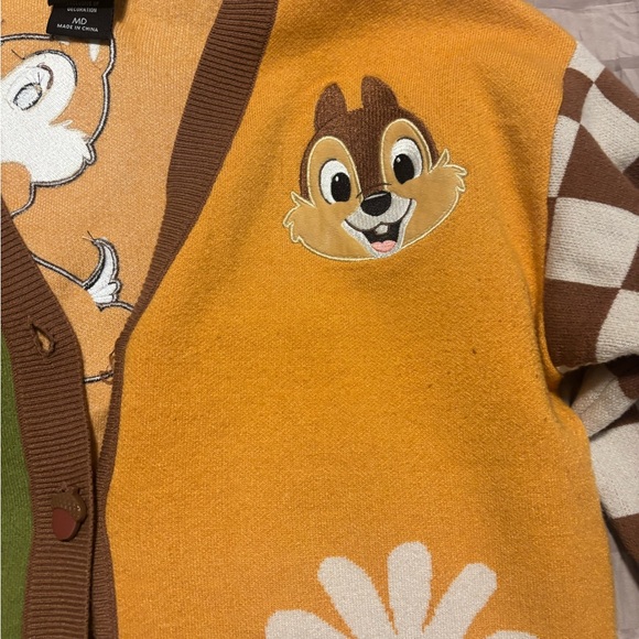 Disney Chip 'n' Dale Green and Orange Patchwork Cardigan - Picture 2 of 5